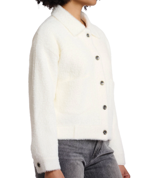 Boxy Bubbly Jacket - Snow White