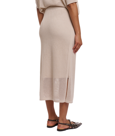 Midi Skirt With Side Slits - Birch
