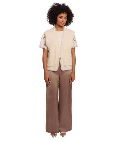 Waistcoat With Fringe Detail - Birch