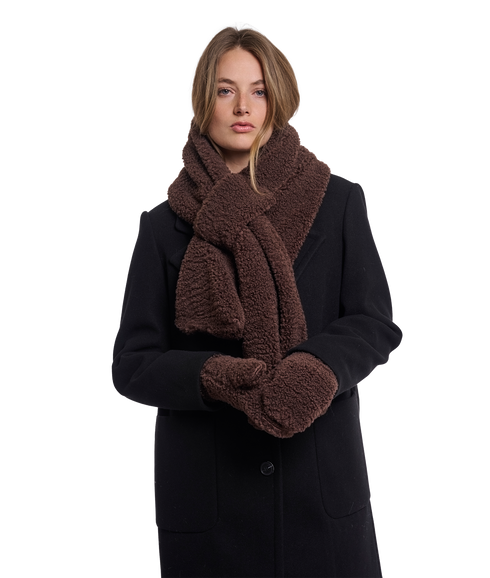 Aleida Teddy Gloves - Coffee Roast
