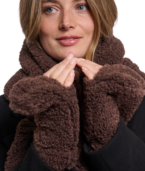 Aleida Teddy Gloves - Coffee Roast