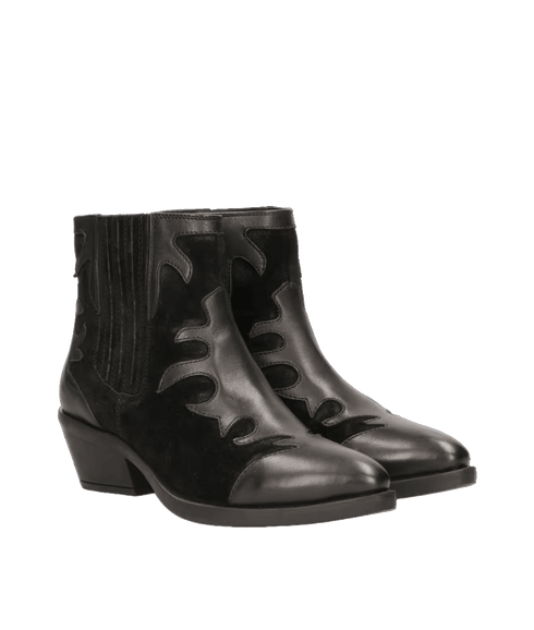 Tessy Western Boots - Black