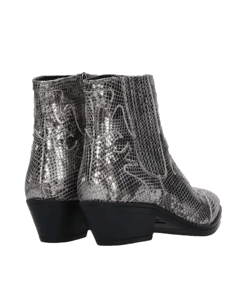 Tessy Western Boots - Silver