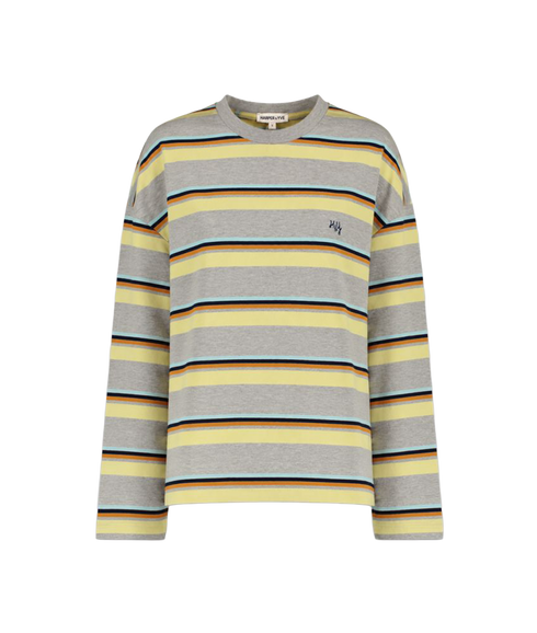 Tommy LS T-Shirt - Grey Melee Stripe
