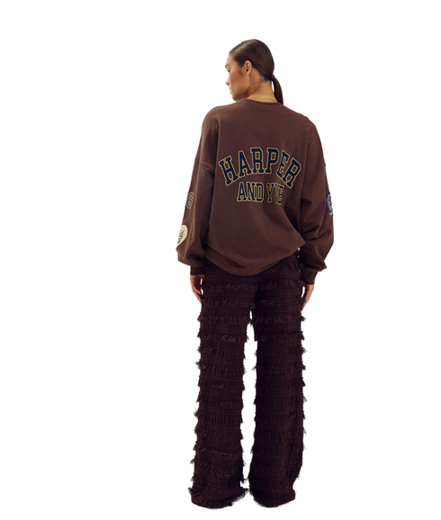 Patch Sweatshirt - Hot Fudge