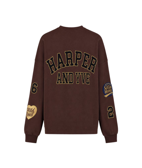 Patch Sweatshirt - Hot Fudge