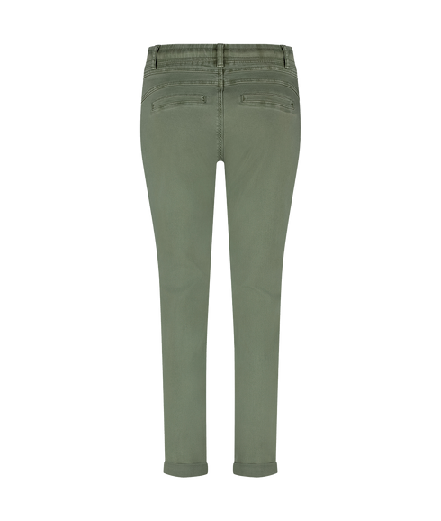 Tessy Crop Twill Trouser - Tea Green