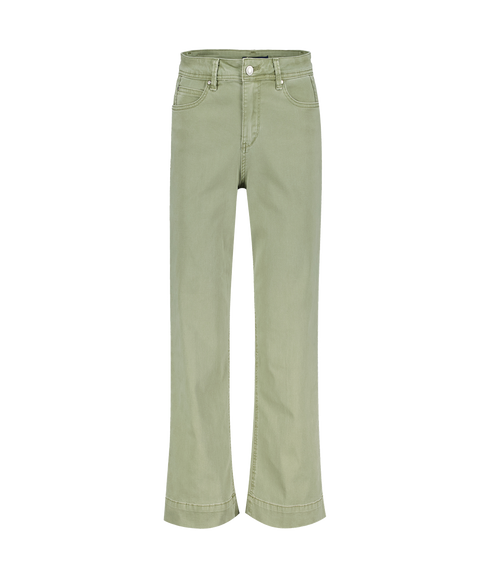 Conny 5Pkt Short Wide Leg Jean - Tea Green