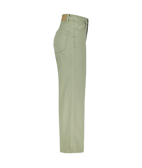 Conny 5Pkt Short Wide Leg Jean - Tea Green
