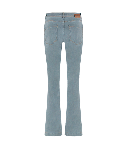 Babette Patch Pocket Flare Jean - Indigo Stripe