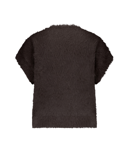 Sleeveless Fuzzy - Espresso