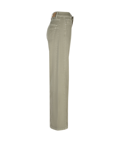 Claudette Slanted Seam Jean - Khaki
