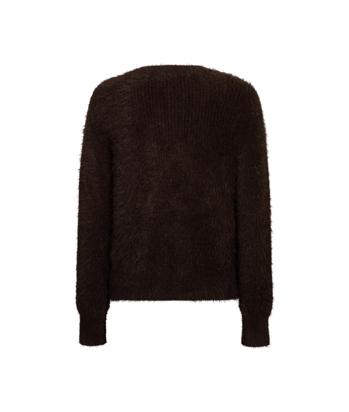 Cardigan Fuzzy - Espresso