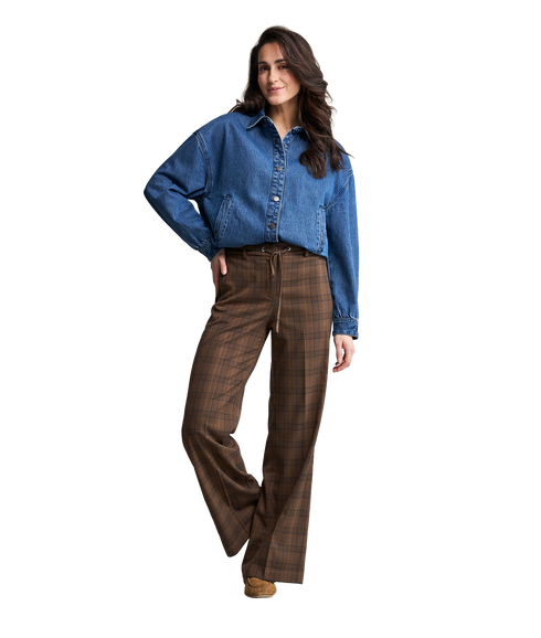 Claudette Multi Check - Brown/Blue