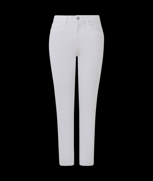 Stretch Ankle Boot Cut Jean - White