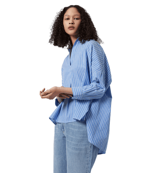 Rhodes Wider Stripe Popover - Blue