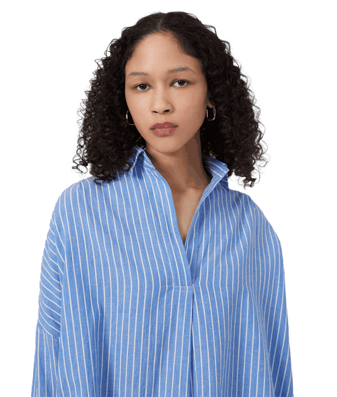 Rhodes Wider Stripe Popover - Blue