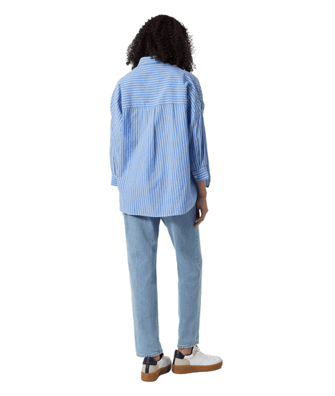 Rhodes Wider Stripe Popover - Blue