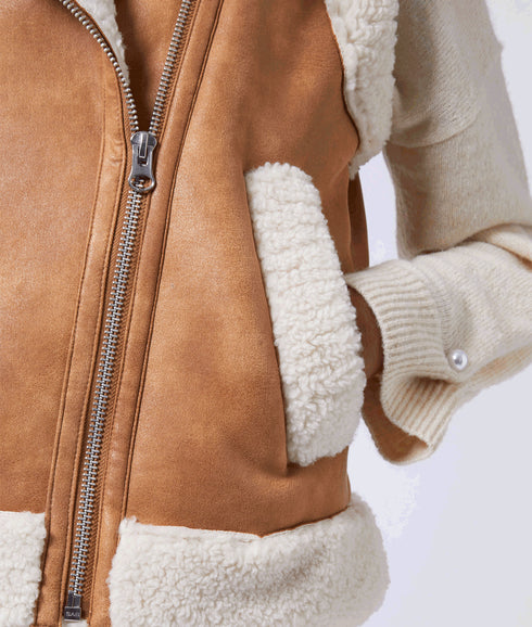 Camry Suedette Gillet - Brown