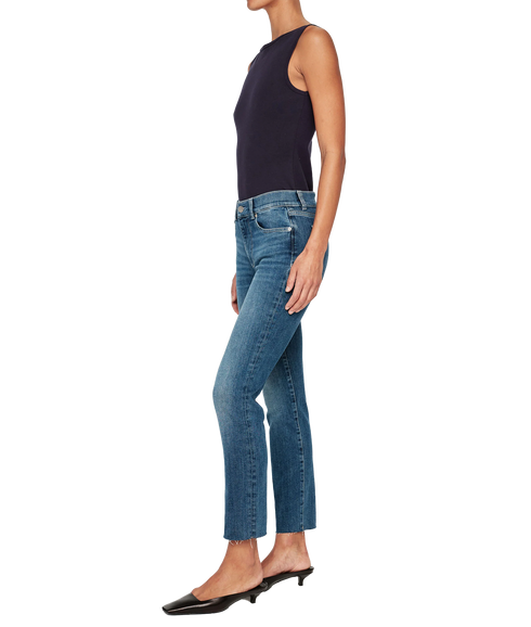 Mara Straight Mid Rise Instasculpt Ankle Jeans - Blue