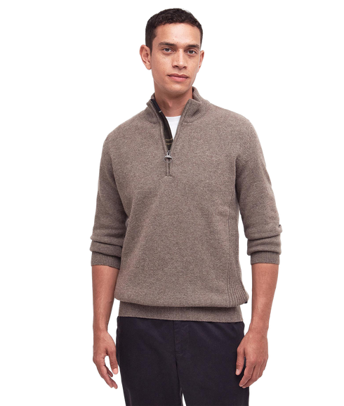 Holden Half Zip Knitted Jumper - Military Marl