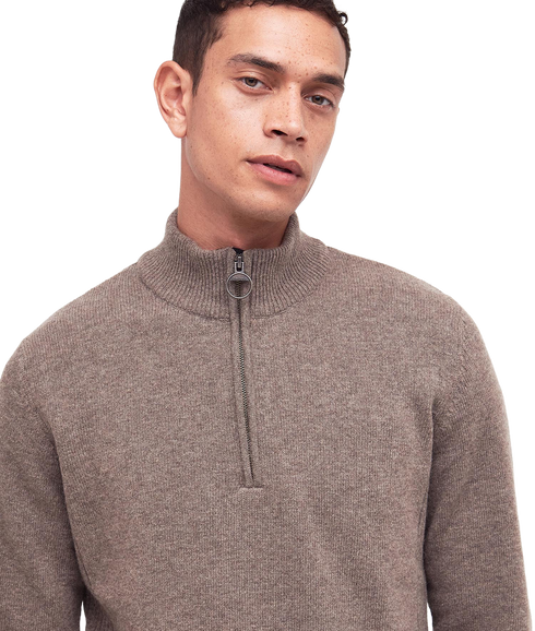 Holden Half Zip Knitted Jumper - Military Marl