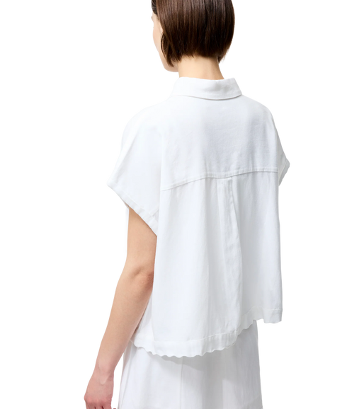 Ariette Linen Shorts Slv Shirt - Linen White