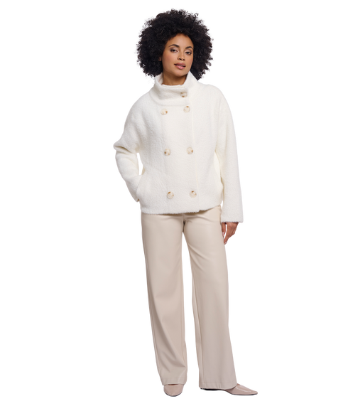 Beth Double Breasted Jacket - Snow White