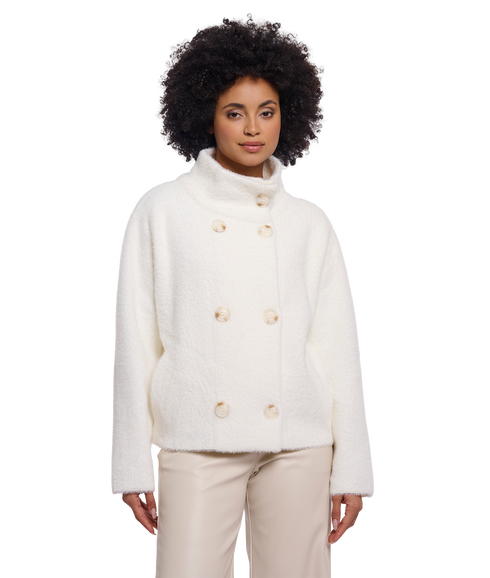Beth Double Breasted Jacket - Snow White