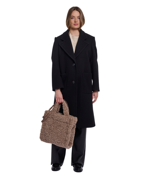 Brax Faux Fur Shopper - Mocha Latte