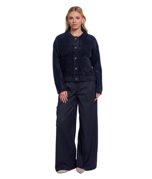 Bubbly Boxy Jacket - Dark Navy