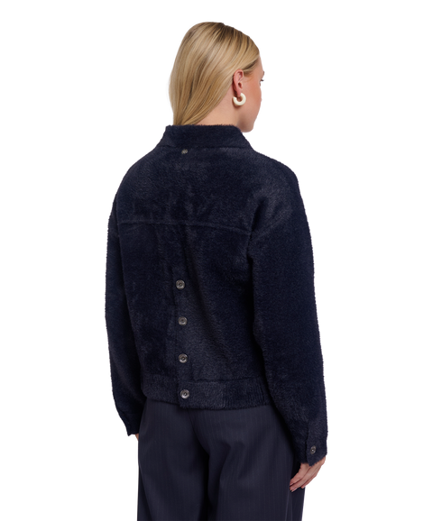 Bubbly Boxy Jacket - Dark Navy