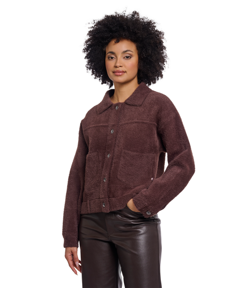 Bubbly Boxy Jacket - Coffee Roast
