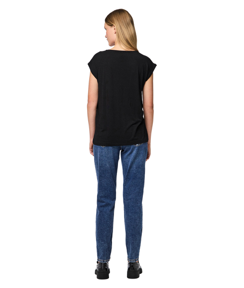 Billo Tee Lurex Stripes Jrs Bc - Black