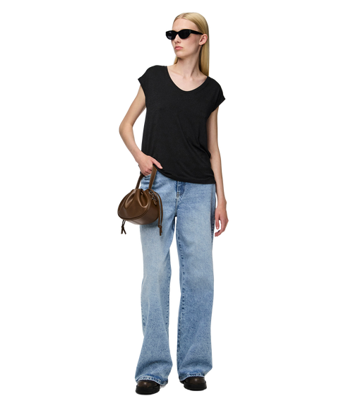 Billo Tee Lurex Stripes Jrs Bc - Black