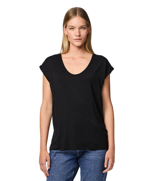 Billo Tee Lurex Stripes Jrs Bc - Black