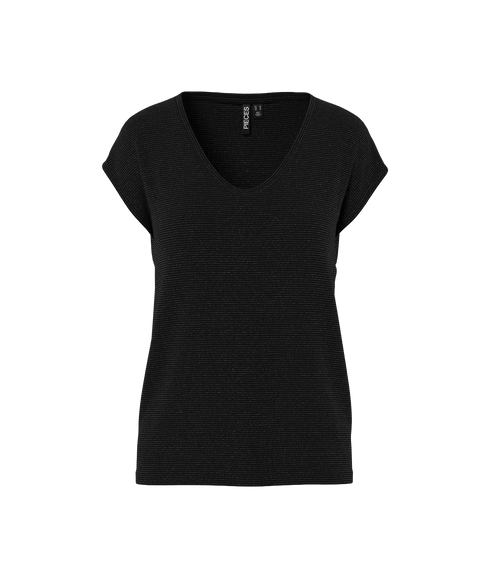 Billo Tee Lurex Stripes Jrs Bc - Black