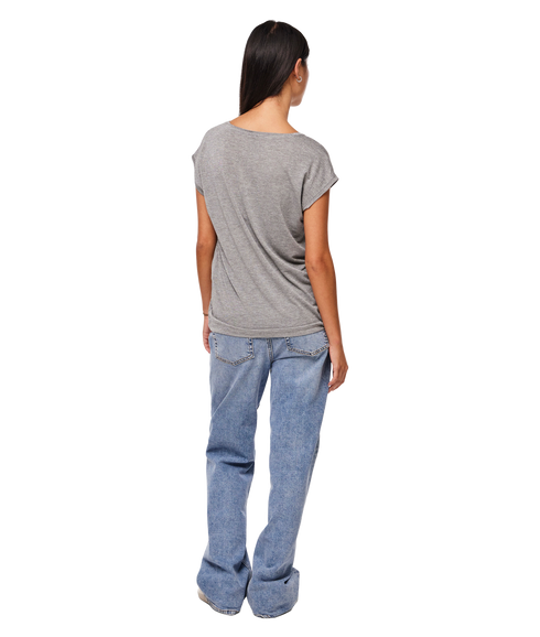 Billo Tee Lurex Stripes Jrs Bc - Grey