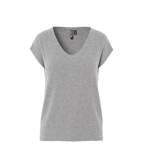 Billo Tee Lurex Stripes Jrs Bc - Grey