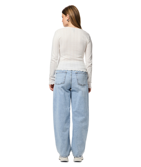 Marie Ls Poin Cardigan Jrs Bc - White