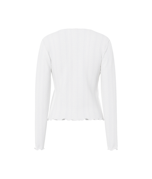 Marie Ls Poin Cardigan Jrs Bc - White