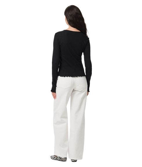 Marie Ls Poin Cardigan Jrs Bc - Black