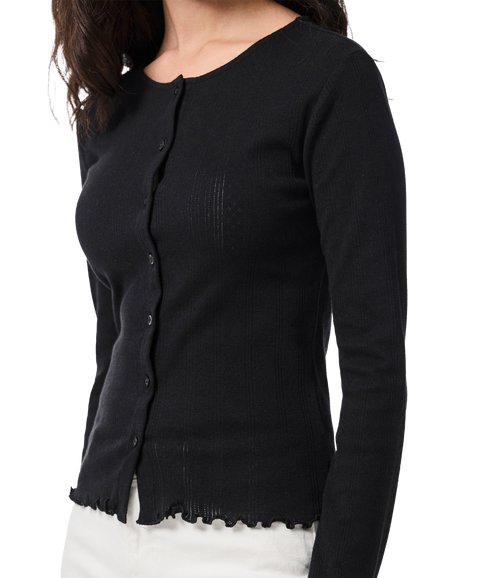 Marie Ls Poin Cardigan Jrs Bc - Black