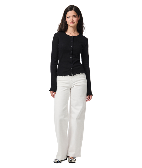 Marie Ls Poin Cardigan Jrs Bc - Black