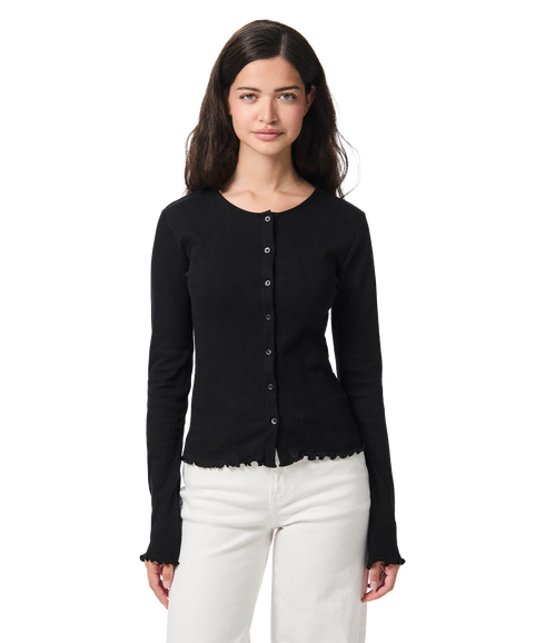 Marie Ls Poin Cardigan Jrs Bc - Black