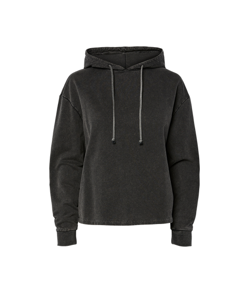 Chilli Ls Washed Sweat Hoodie Bc - Black