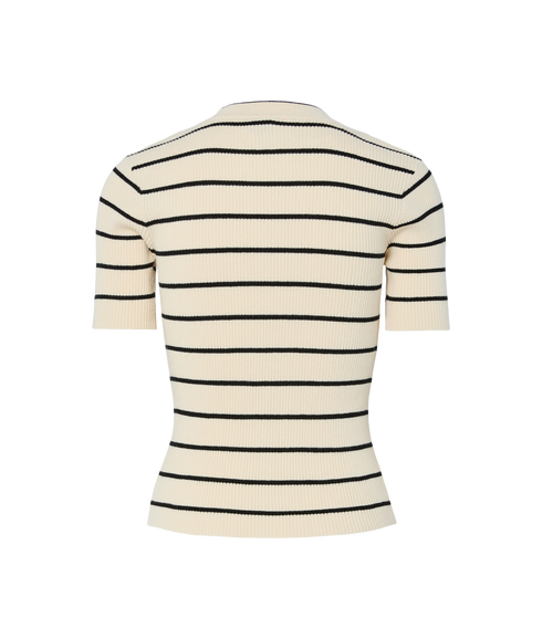 Mira Ss O-Neck Knit Bc - Grey