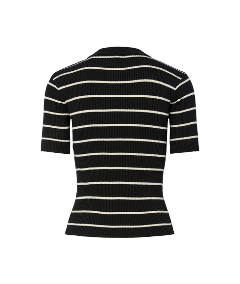 Mira Ss O-Neck Knit Bc - Black