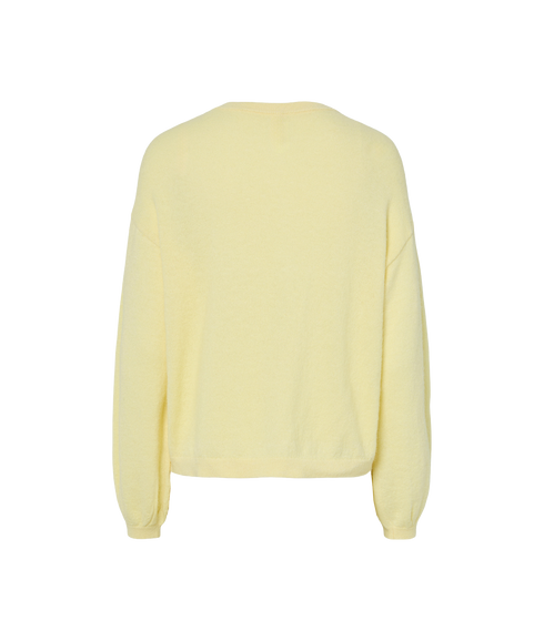 Naomi Ls O-Neck Knit Cardigan Bc - Yellow