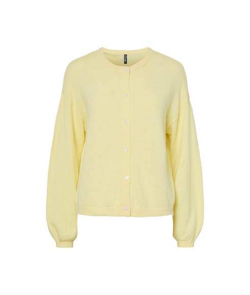 Naomi Ls O-Neck Knit Cardigan Bc - Yellow